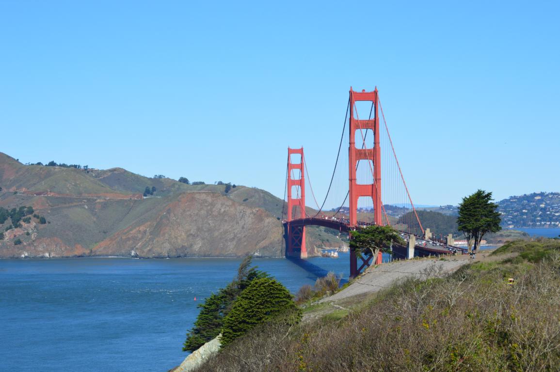 Und plötzlich ist sie da, die Golden Gate Bridge in San Francisco